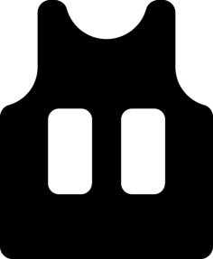 Mask Or Apron Fill Shape Realistic Outline Svg Vector, Free Vectors File